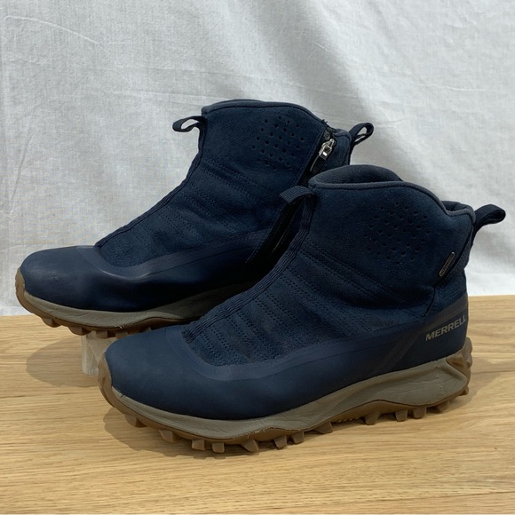 Merrell Thermo Snowdrift Zip Mid Shell Blue Gum Boots Men’s Size 11 - Picture 1 of 10